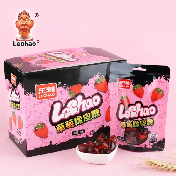 4D Strawberry Gummies Wholesale, Fruit Gummy Candy Bulk-1