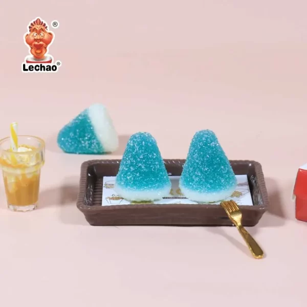 Bottle Minty Blue Gummy Candy Bulk, Cool Sugar Coated Gummy-2