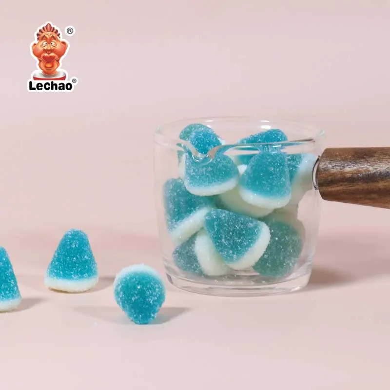 Bottle Minty Blue Gummy Candy Bulk, Cool Sugar Coated Gummy-3