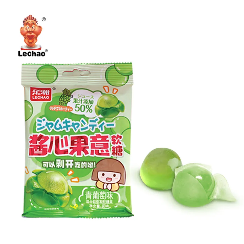 Green Grape Bulk Soft Candy, Peeling Gummy Candies Wholesale-2