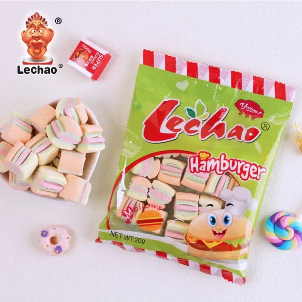 Hamburger Shape Custom Marshmallows, Bulk Buy Marshmallows-3