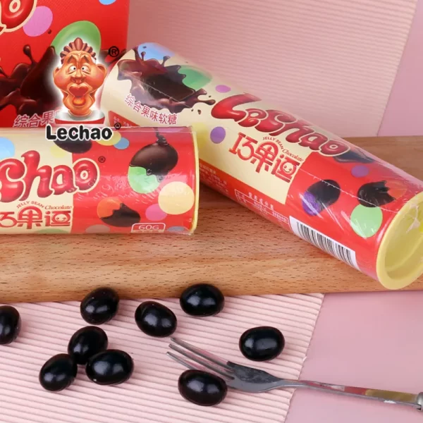 LeChao Chocolate Covered Jelly Bean Wholesale In Paper Tube-2