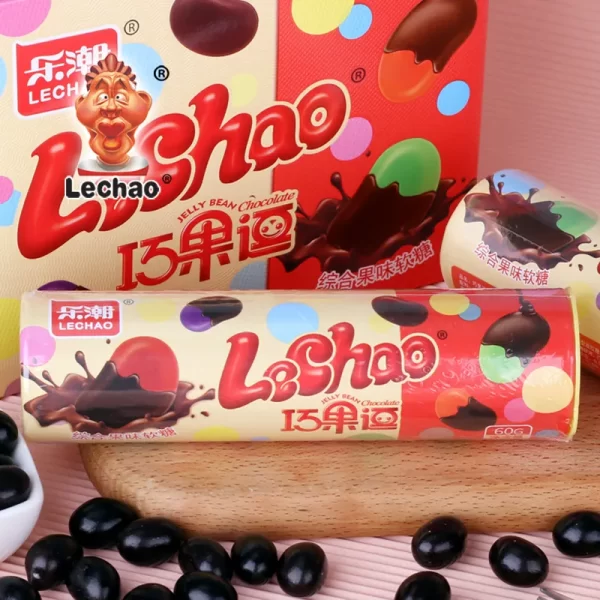 LeChao Chocolate Covered Jelly Bean Wholesale In Paper Tube-3