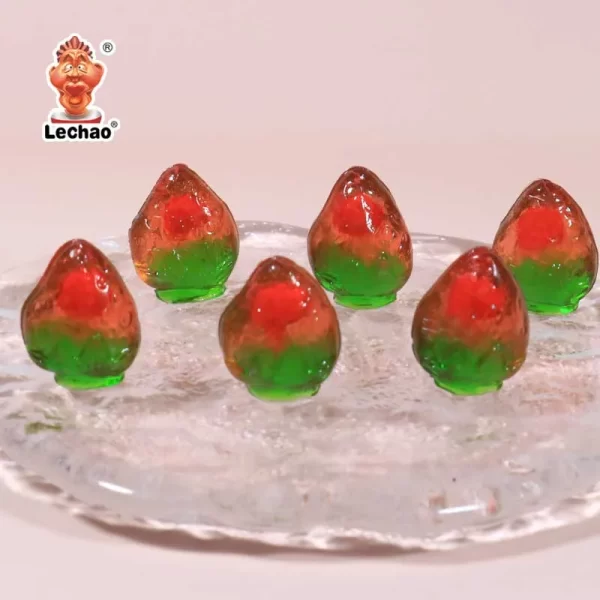 LeChao Fruit Gummies Bulk, Jam Filled Gummy Strawberries-6