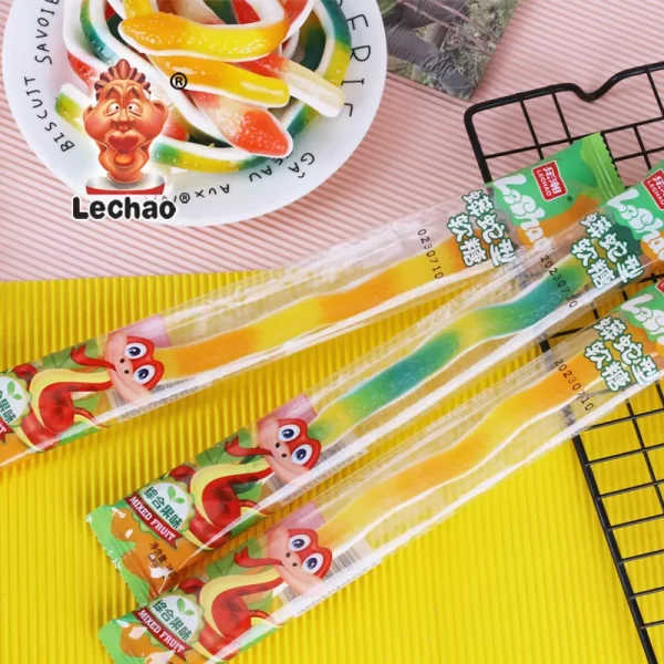 LeChao Fruity Gummy Snakes Bulk, Playful Gummies Wholesale-2