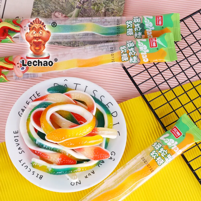 LeChao Fruity Gummy Snakes Bulk, Playful Gummies Wholesale-3