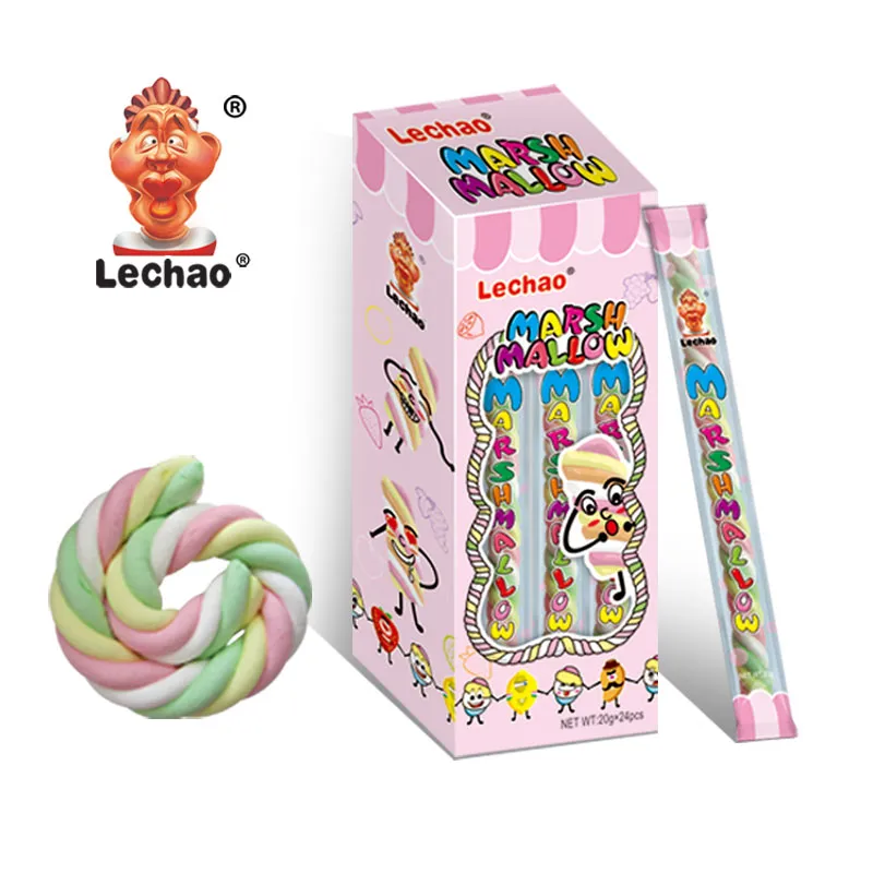 LeChao Long Marshmallow Twists Bulk, Marshmallows Wholesale-2