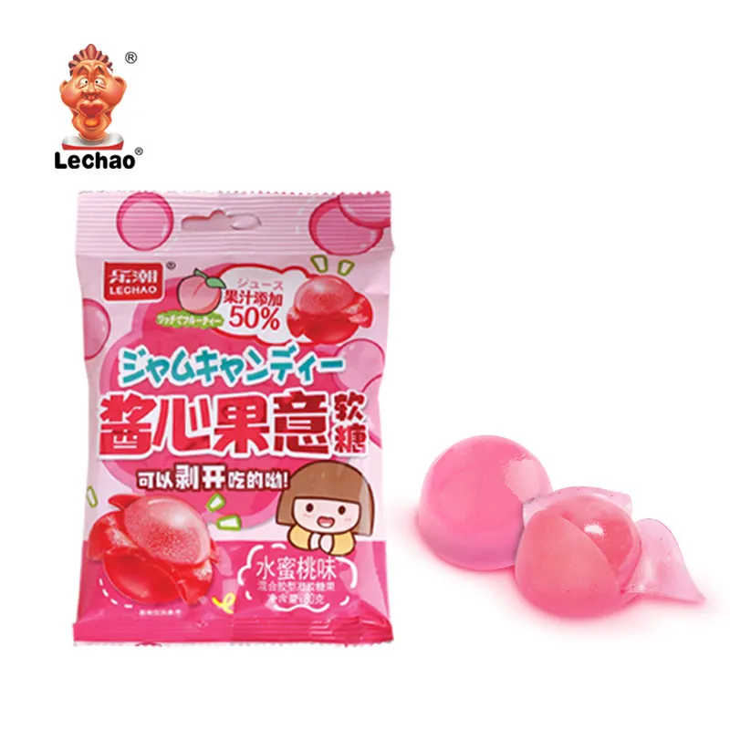 LeChao Peelable Peach Gummies Bulk, Gummy Candy Wholesale-1