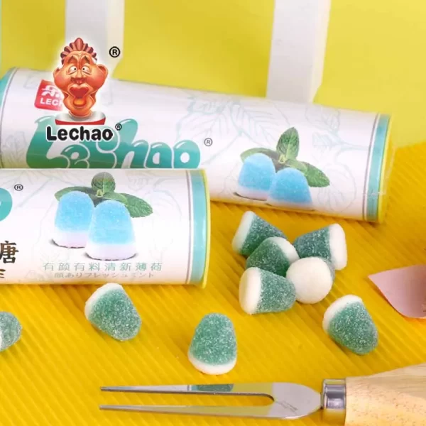 Minty Bulk Candy Gummies, Sugar Coated Mint Gummy Candy-2