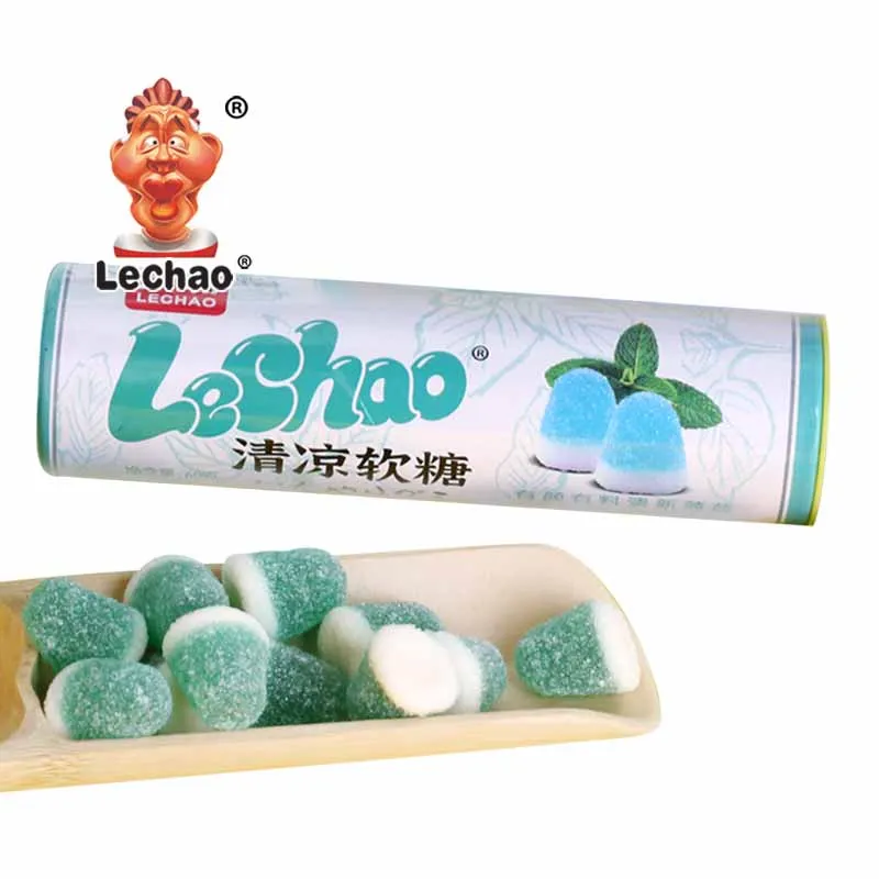 Minty Bulk Candy Gummies, Sugar Coated Mint Gummy Candy-5