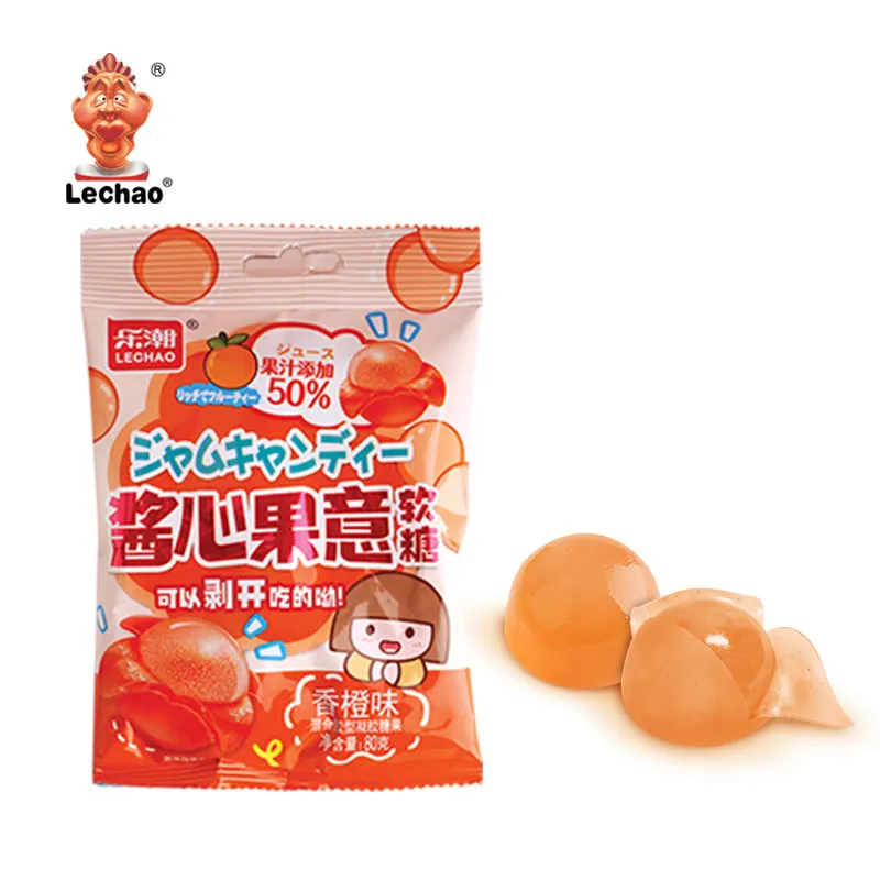 Orange Flavor Peeling Jelly Candy Bulk, Soft Candy Wholesale-1