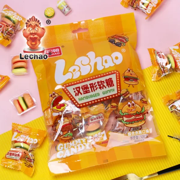 Playful Hamburger Gummy Candy Bulk Individually Wrapped Pack-1