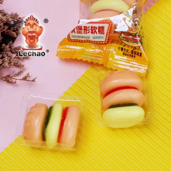 Playful Hamburger Gummy Candy Bulk Individually Wrapped Pack-5