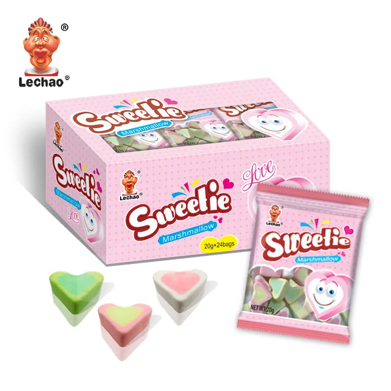 Soft Heart Shape Marshmallow In Bulk, Fluffy Candy Wholesale-1