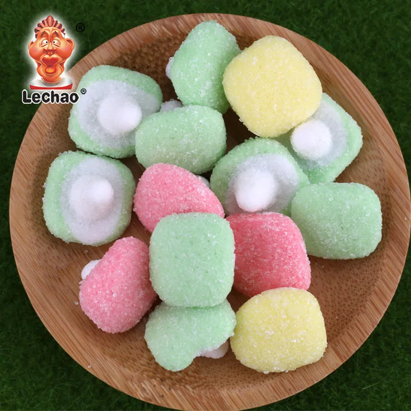 Sugar Coated Mushroom Gummy Bulk, Chewy Candy Wholesale-2