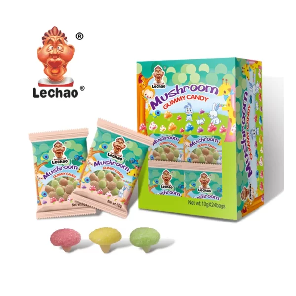 Sugar Coated Mushroom Gummy Bulk, Chewy Candy Wholesale-4