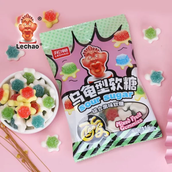 Fruity Sour Gummy Turtles Candy Bulk, Wholesale Chewy Candy-1
