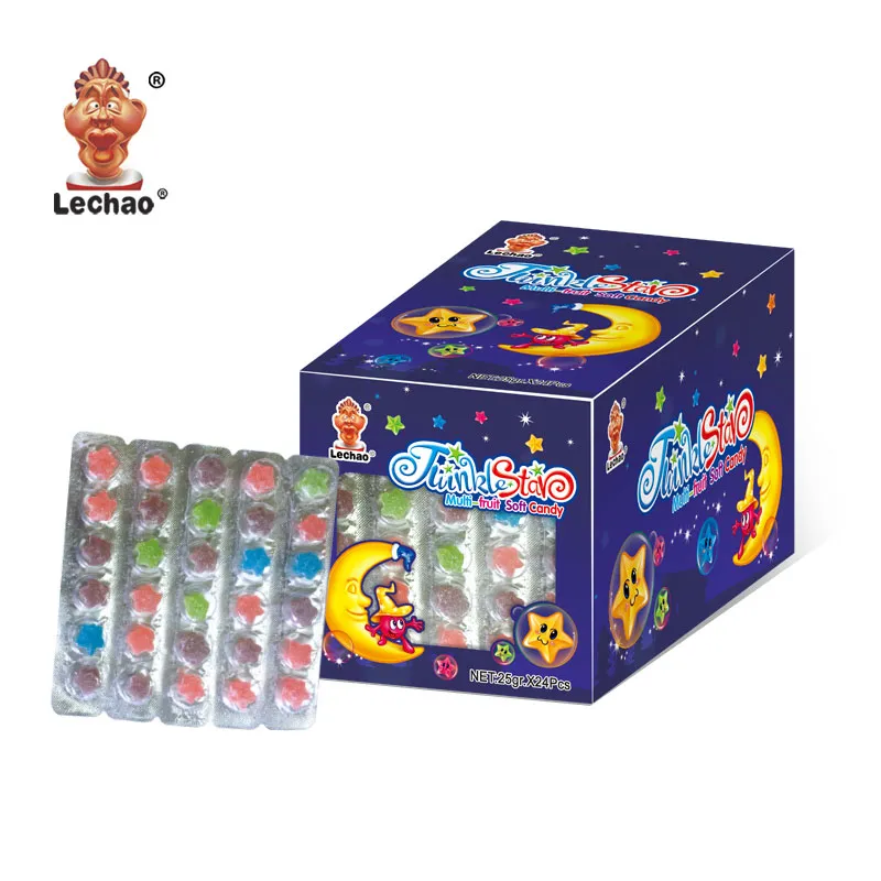 Jelly Fruit Candy Wholesale, Sugar Coated Star Gummies Bulk-1