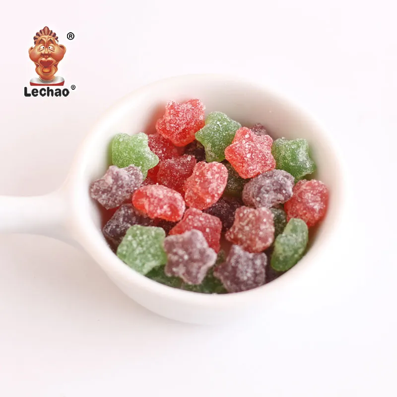 Jelly Fruit Candy Wholesale, Sugar Coated Star Gummies Bulk-2