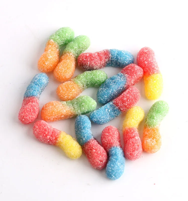 LeChao Gummy Worms Bulk, Sugar Coated Fruit Gummy Candies-3