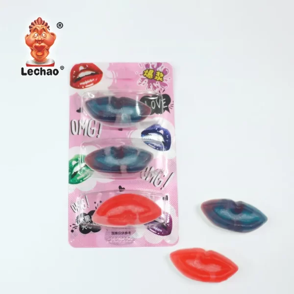 LeChao Lip-shaped Filled Gummy Candy Wholesale Soft Candy-4