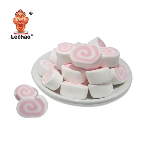 LeChao Pink Swirl Marshmallow Sweets Wholesale Supply-2