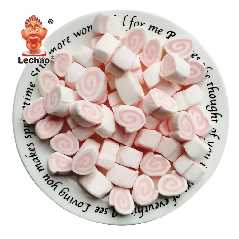 LeChao Rosa Swirl Marshmallow Süßigkeiten Großhandel Supply-3