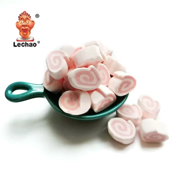 LeChao Pink Swirl Marshmallow Sweets Wholesale Supply-5
