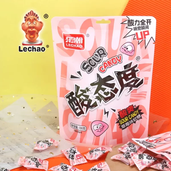 LeChao Wholesale Sour Candy, Sour Strawberry Gummies In Bulk-1