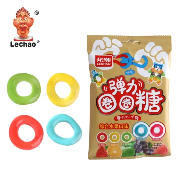 Mix Fruit Gummy Rings Bulk, Factory Wholesale Gummy Candies-1