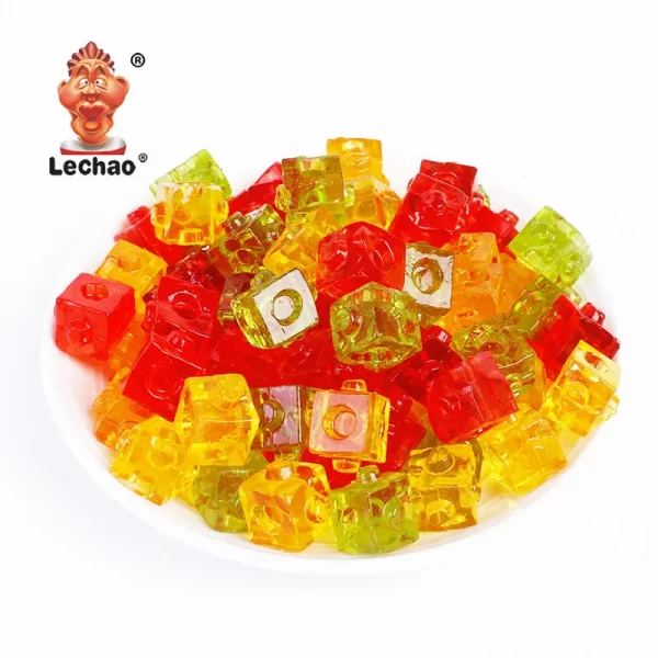 LeChao Bulk Bags of Gummy Candy, 4D Gummy Blocks Wholesale-3