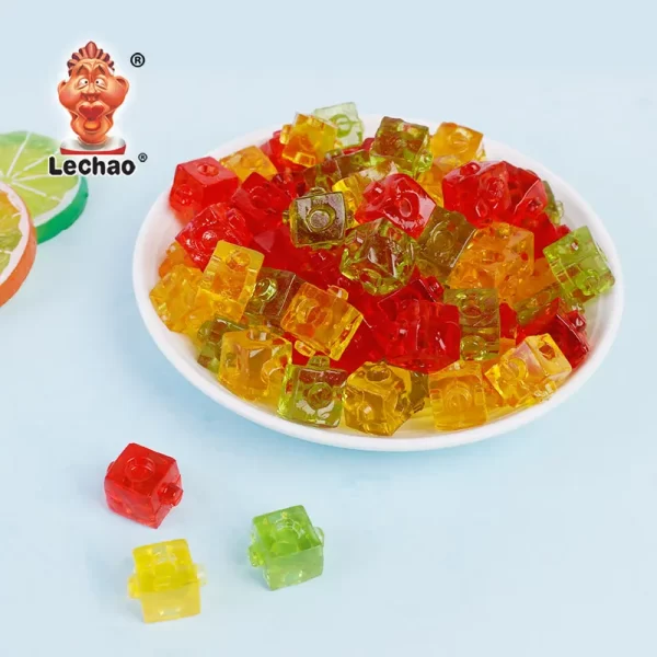 LeChao Bulk Bags of Gummy Candy, 4D Gummy Blocks Wholesale-4