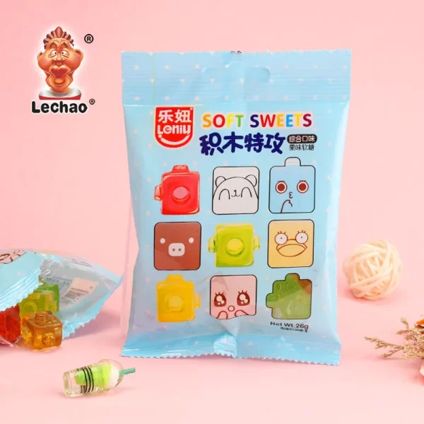 LeChao Bulk Bags of Gummy Candy, 4D Gummy Blocks Wholesale-6