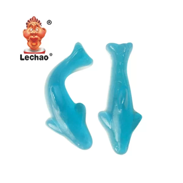 LeChao Chewy Blue Gummy Sharks Bulk, Wholesale Soft Candies-6