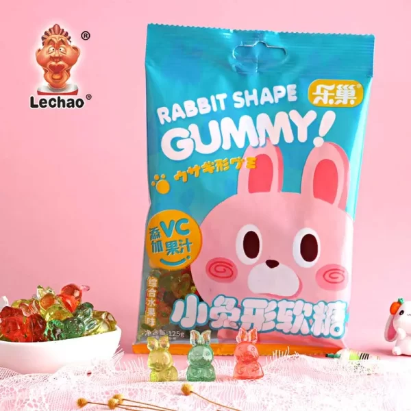 LeChao Factory Wholesale Jelly Sweets, Bulk 3D Gummy Bunny-1