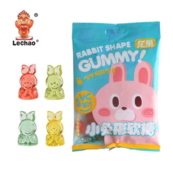LeChao Factory Wholesale Jelly Sweets, Bulk 3D Gummy Bunny-2