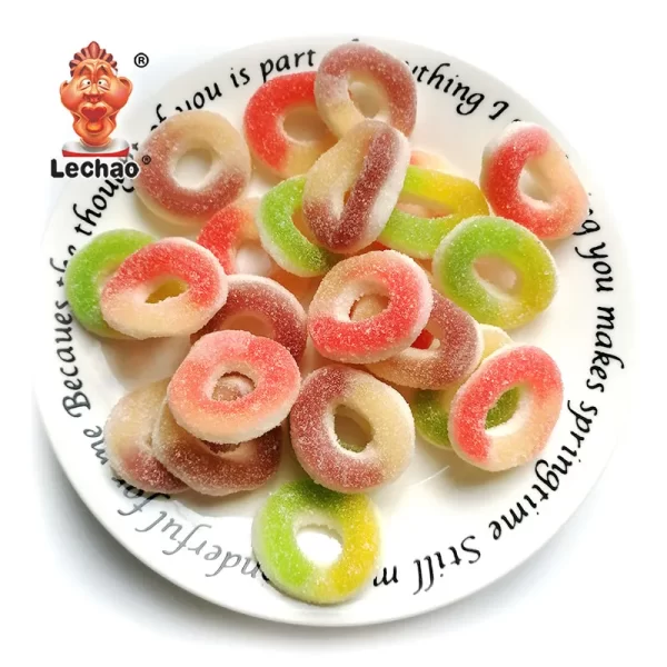 LeChao Jelly Rings Bulk, Sugar Coated Gummy Candy Wholesale-3