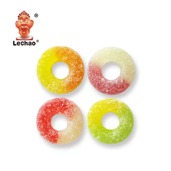LeChao Jelly Rings Bulk, Sugar Coated Gummy Candy Wholesale-4
