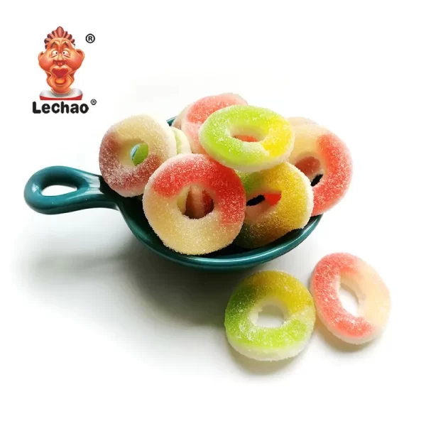 LeChao Jelly Rings Bulk, Sugar Coated Gummy Candy Wholesale-5