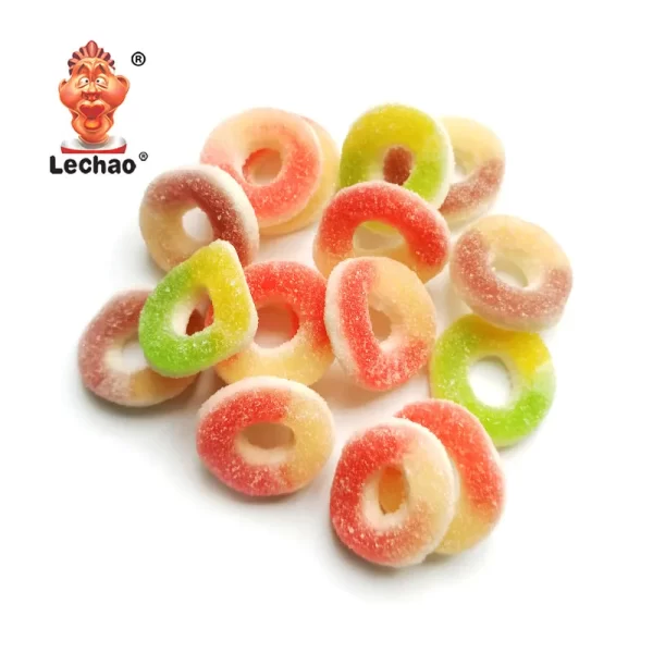 LeChao Jelly Rings Bulk, Sugar Coated Gummy Candy Wholesale-6