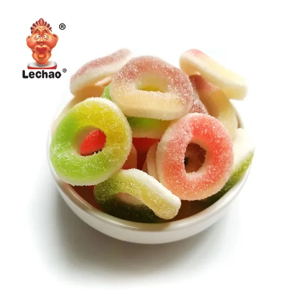 LeChao Jelly Rings Bulk, Sugar Coated Gummy Candy Wholesale-7