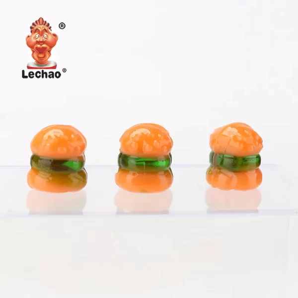 LeChao Wholesale Gummy Sweets, 3D Hamburger Gummy Candy-3