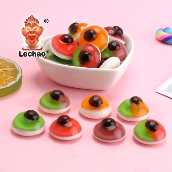 Rich-flavored Wholesale Soft Sweets, Jam-Filled Gummy Eyes-2
