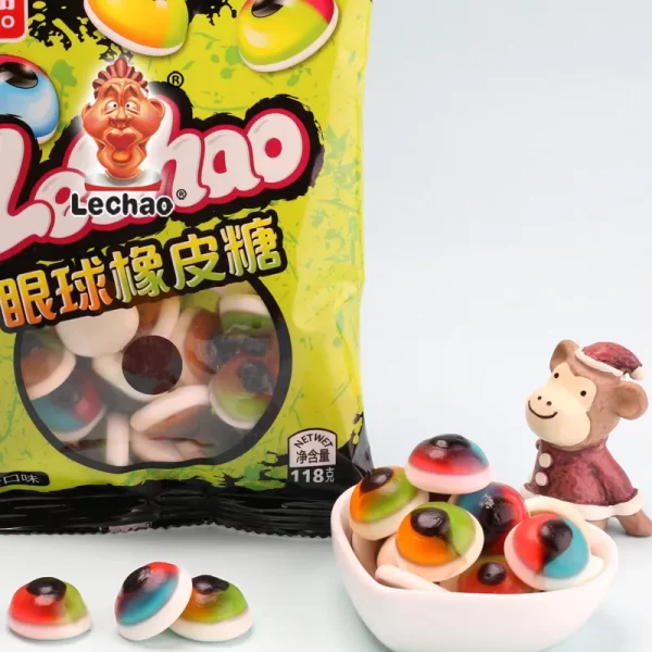 Rich-flavored Wholesale Soft Sweets, Jam-Filled Gummy Eyes-3