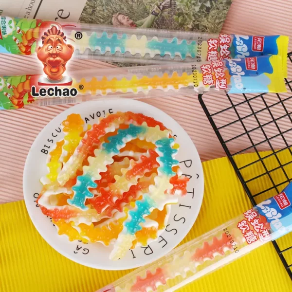 Springy Jelly Sweets Wholesale, LeChao Gummy Centipedes Bulk-2