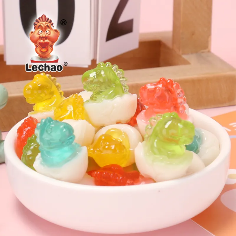 3D:4D Gummy Dinosaurs Bulk, 50% Juice Added Jelly Candies-1