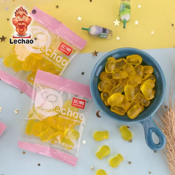Chewy Pineapple Gummies Bulk, LeChao Wholesale Soft Candy-2