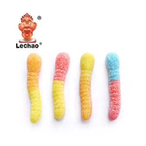 LeChao Bulk Gummy Worms, Sugar Coated Soft Candy Wholesale-6