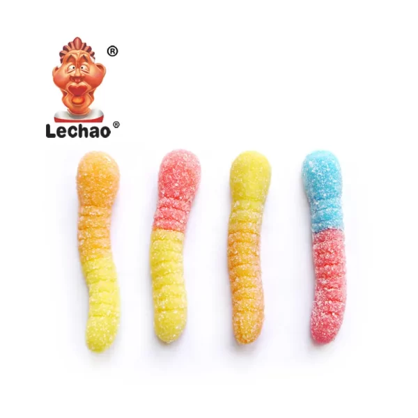 LeChao Bulk Gummy Worms, Sugar Coated Soft Candy Wholesale-6