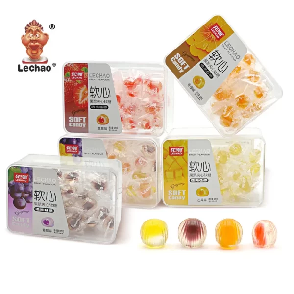 LeChao Bulk Jam Filled Candy, Fruity Gummy Candy Wholesale-7